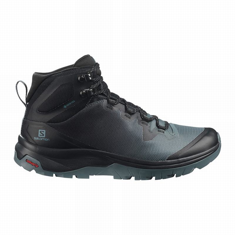 Salomon VAYA MID GORE-TEX Zapatillas Trekking Mujer - Azules Oscuro / Negras - Colombia (08516-TDMO)